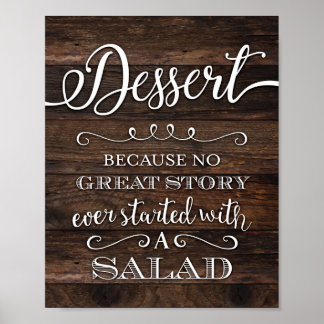 Teken afdrukken voor Robuuste grafische DESSERT-pa Poster