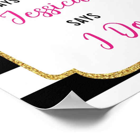 Teken Bloem Bruidsfeest Dagen Tot Ik Teken Doe Poster (Hoek)