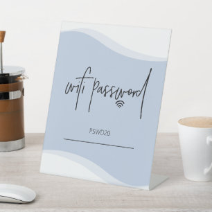 Teken boven aan de lijst met WiFi-wachtwoord - Bla Reclamebord Met Voetstuk
