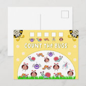 Teken de het Kinder Leren van de Bugs van de tuin Briefkaart (Voorkant / Achterkant)
