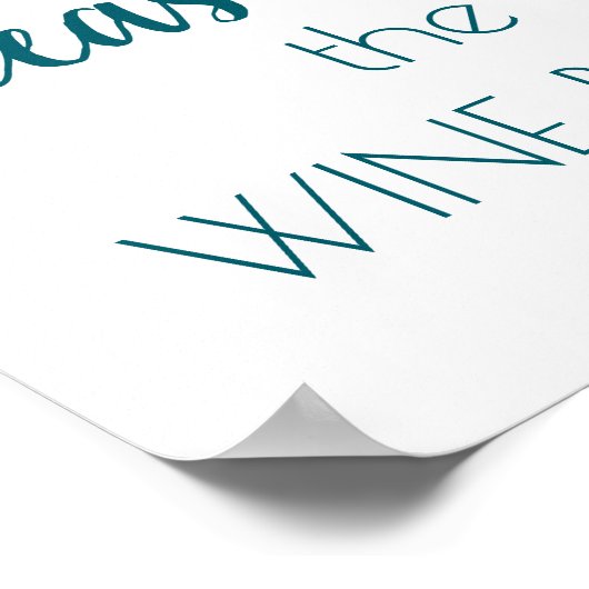 Teken de wijnfles | Script-Poster Poster (Hoek)