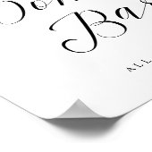 Teken Donut Bar Chic Calligrafie Script Bruiloftsb Poster (Hoek)