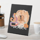 TEKEN DRAGON-TALEZ RECLAMEBORD MET VOETSTUK (Insitu)