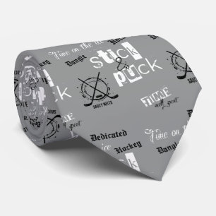 Teken en plukken Tijd Hockey Coach op zilvergrijs Stropdas