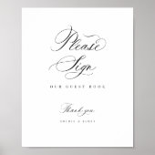 Teken Gastenboek Receptietafel Poster (Voorkant)