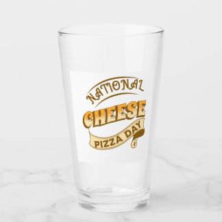 Teken Glass National Cheese Pizza Day Glas