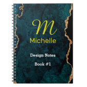 Teken & Goud Agaat Marmer Effect Notitieboek (Voorkant)