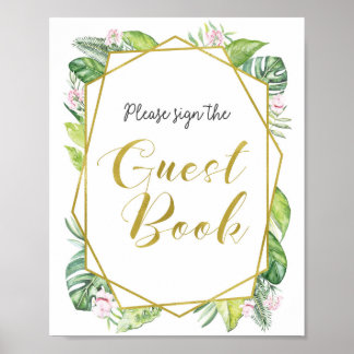 Teken het gastenboek poster