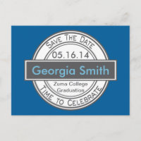 Teken in vintage stijl Save The Date Afstuderen