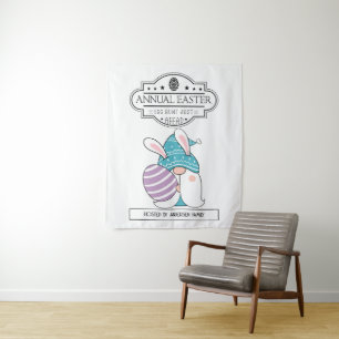  teken Jaarlijkse Paaseierjacht Konijnenkabouter Wandkleed