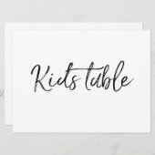 Teken "Kinder tabel" | Stijlvol handschrift (Voorkant / Achterkant)