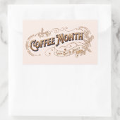 teken koffiemaand rechthoekige sticker (Tas)