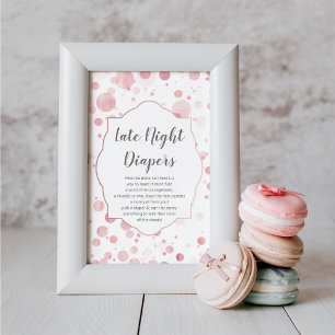 Teken "late nachtkleppen", Sweet Baby Girl Shower Poster