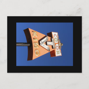 Teken met hoge neonstijl briefkaart