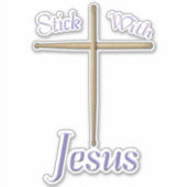 Teken met Jezus Christelijke Drummer Sticker (Voorkant)