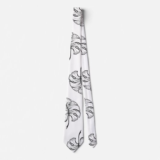 Teken monsterbladeren stropdas (Voorkant)