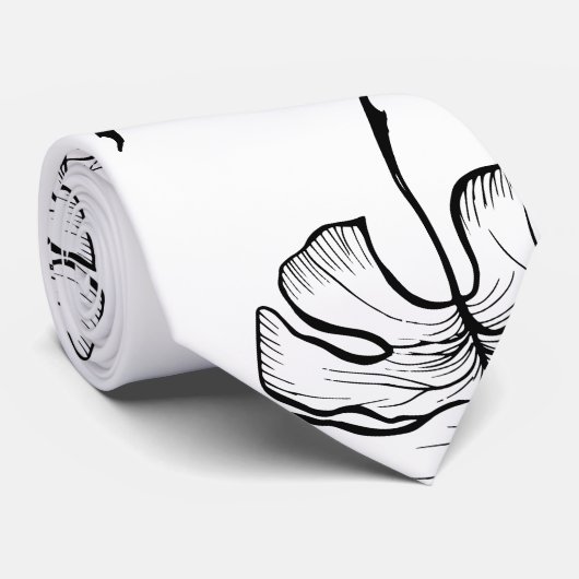 Teken monsterbladeren stropdas (Opgerold)