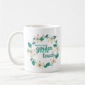 Teken naar de tuin waarop u de waterverf kunt aanr koffiemok (Links)