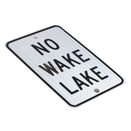 Teken "No Wake Lake" Magneet (Rechterzijde)