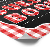 Teken ons gebarentaal voor gasten #2 - Rood Baby Q Poster (Hoek)