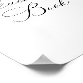 Teken onze Gastenboek Receptie Tafel Teken Poster (Hoek)