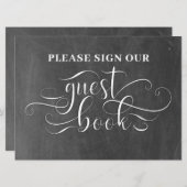 Teken onze gastenboek Trouwtafel Kaart (Voorkant / Achterkant)