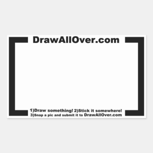 Teken over de hele Sticker (Voorkant)