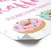 Teken roze Donut Sprinkle Table Poster (Hoek)