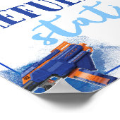 Teken tankstation | Dart Pistool Party Poster (Hoek)