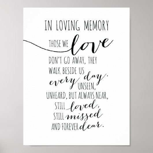 Teken ter liefdevolle herinnering - Degenen die we Poster (Voorkant)