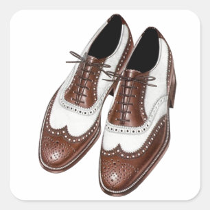 Teken tweetoon Oxford Wingtip toont haar Vierkante Sticker