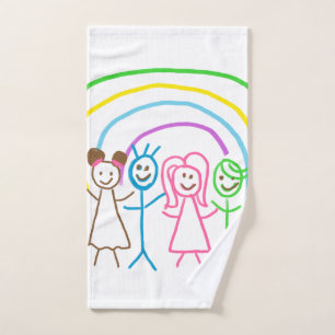 Teken uploaden Zet Kinder illustraties om Handdoek