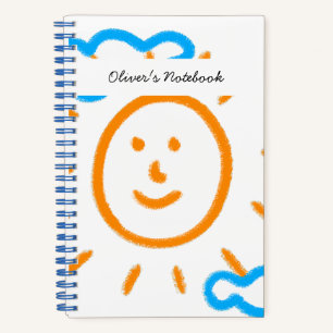 Teken uploaden Zet Kinder illustraties om te oefen Notitieboek