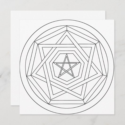 Teken uw eigen signaalteken dei occult Star Kaart (Voorkant / Achterkant)