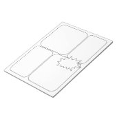 Teken uw eigen strips en verhaal - lege Sjablonen Notitieblok (Schuin)