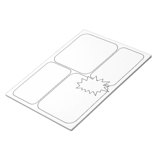 Teken uw eigen strips en verhaal - lege Sjablonen Notitieblok (Schuin)