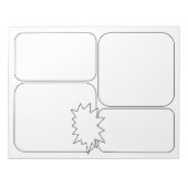 Teken uw eigen strips en verhaal - lege Sjablonen Notitieblok (Voorkant)