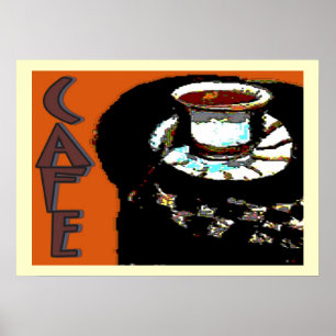 Teken van Cafe Matisse Style Poster