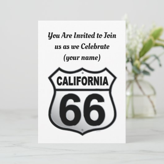 Teken van California Route 66 Kaart (Staand voorkant)