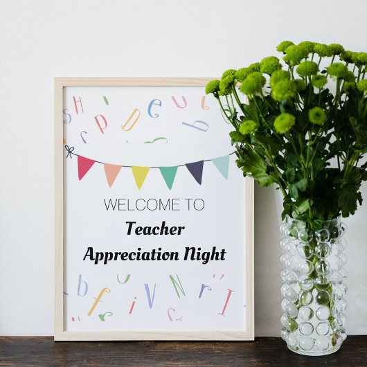 Teken van Cute Bookge Teacher Retirement Party Poster