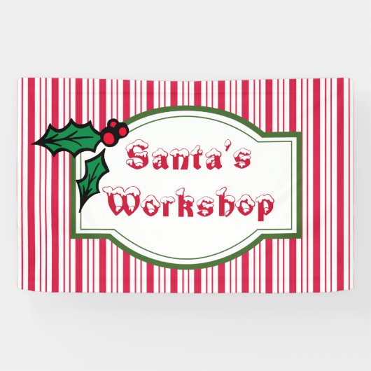 Teken van de banner van Santa's Workshop (Horizontaal)