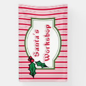 Teken van de banner van Santa's Workshop (Verticaal)