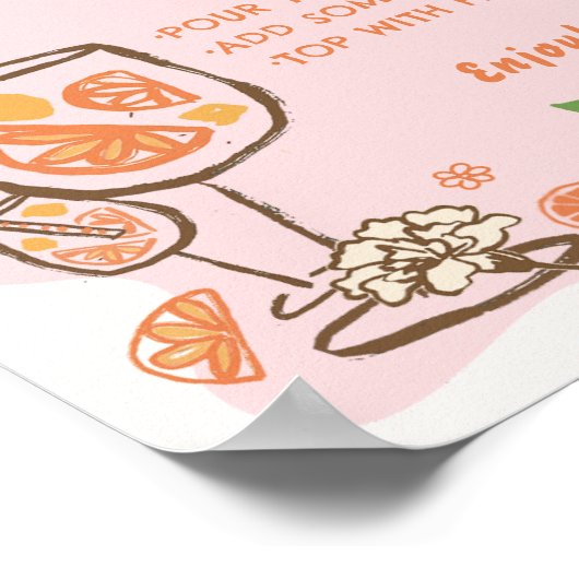 Teken van de bar van Spritz Mimosa Poster (Hoek)