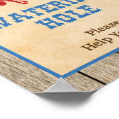 Teken van de Hole Cowboy Westerne Drink Poster (Hoek)