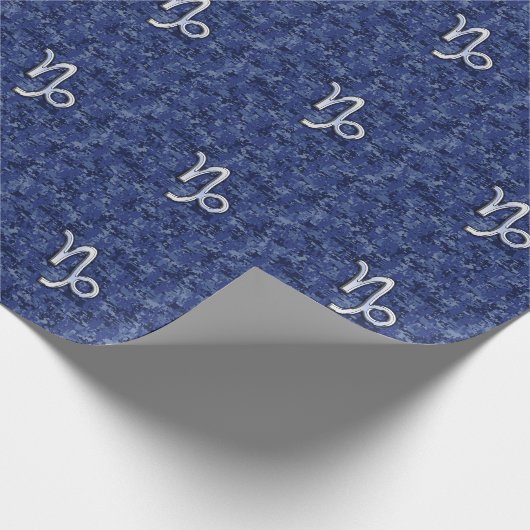 Teken van de jachthaven op de blauwe digitale jach cadeaupapier (Hoek)