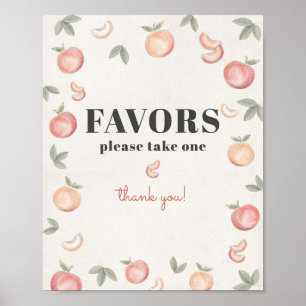 teken van de lievelingsperzik poster