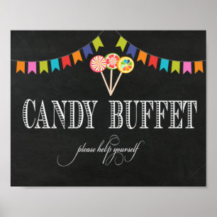 Teken van de Lijst van de Buffet van het snoep - 8 Poster