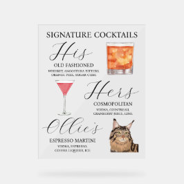 Teken van de menubalk van Acryl Bord