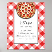 Teken van de pizzabar poster (Voorkant)