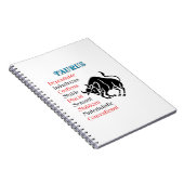 Teken van de Stier-horoscoop Notitieboek (Rechterzijde)